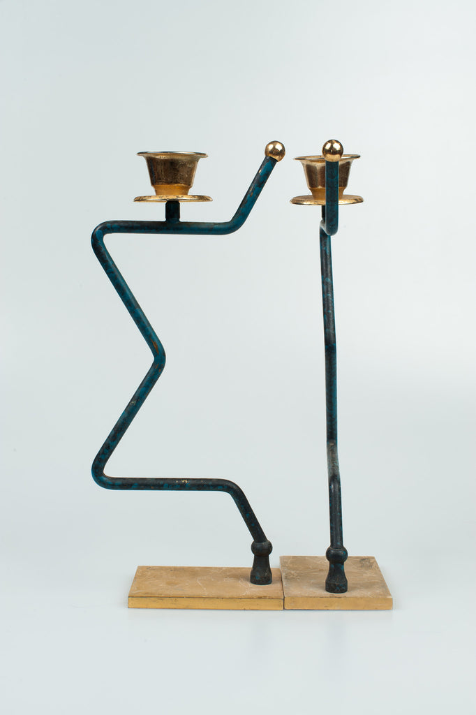 Rare Vintage Brass Candlebra 24ct Gold