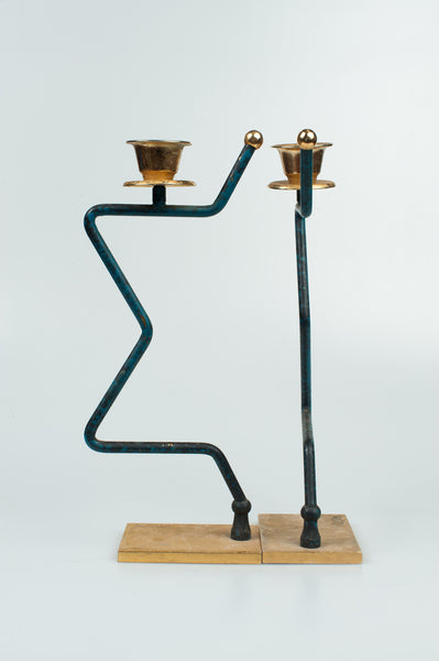 Rare Vintage Brass Candlebra 24ct Gold