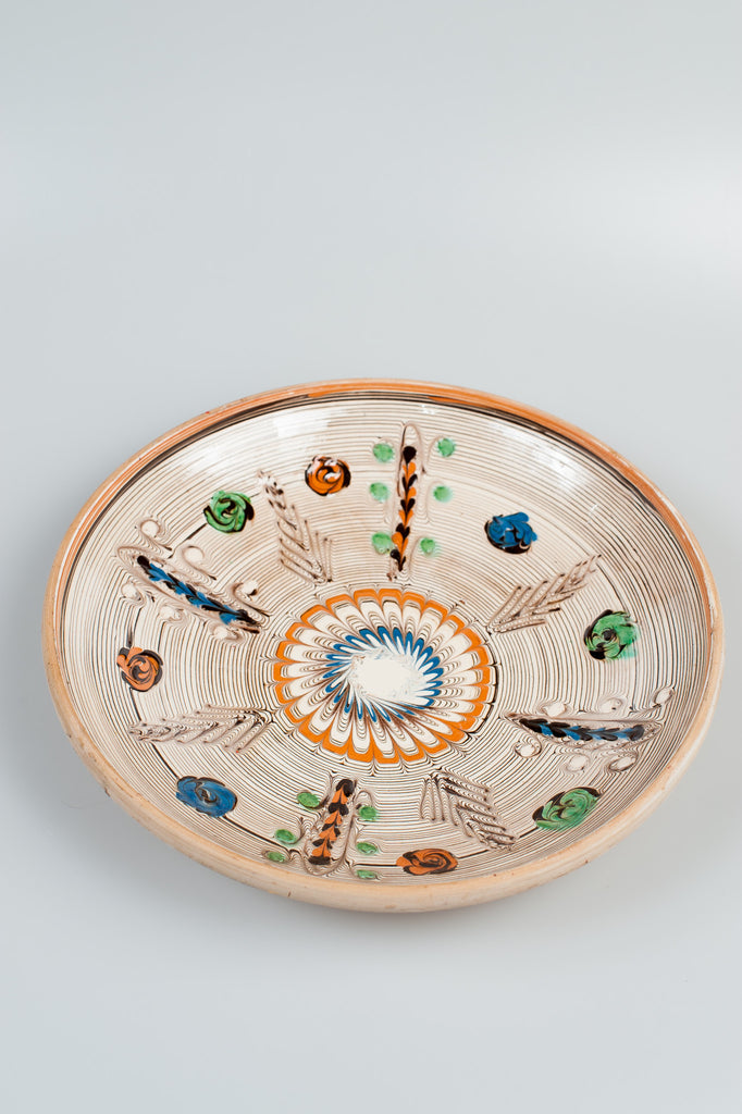 Romanian Folk Art Hand Decorated Plate