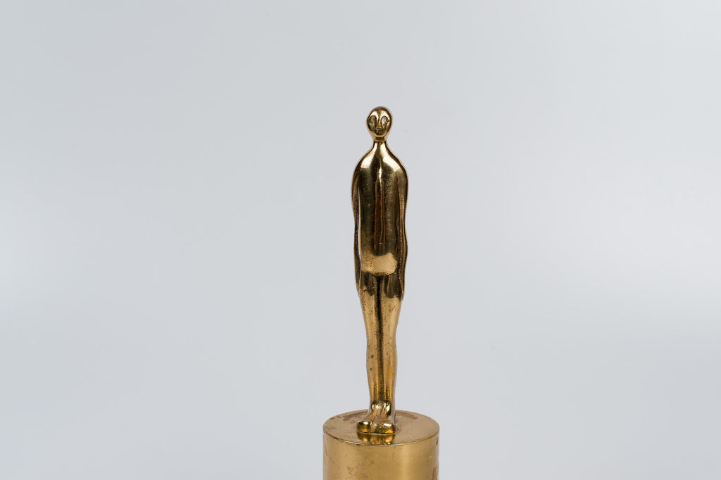 Gold Metal Naked Man Bell